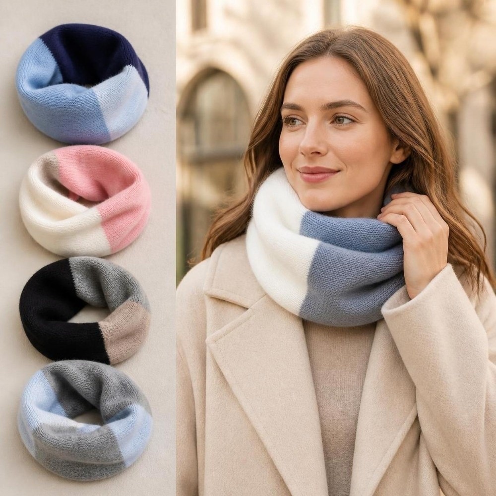 Infinity Scarf Knit - Yumuşak, Renkli, Sonsuz Desenli, Örgü, Rüzgar