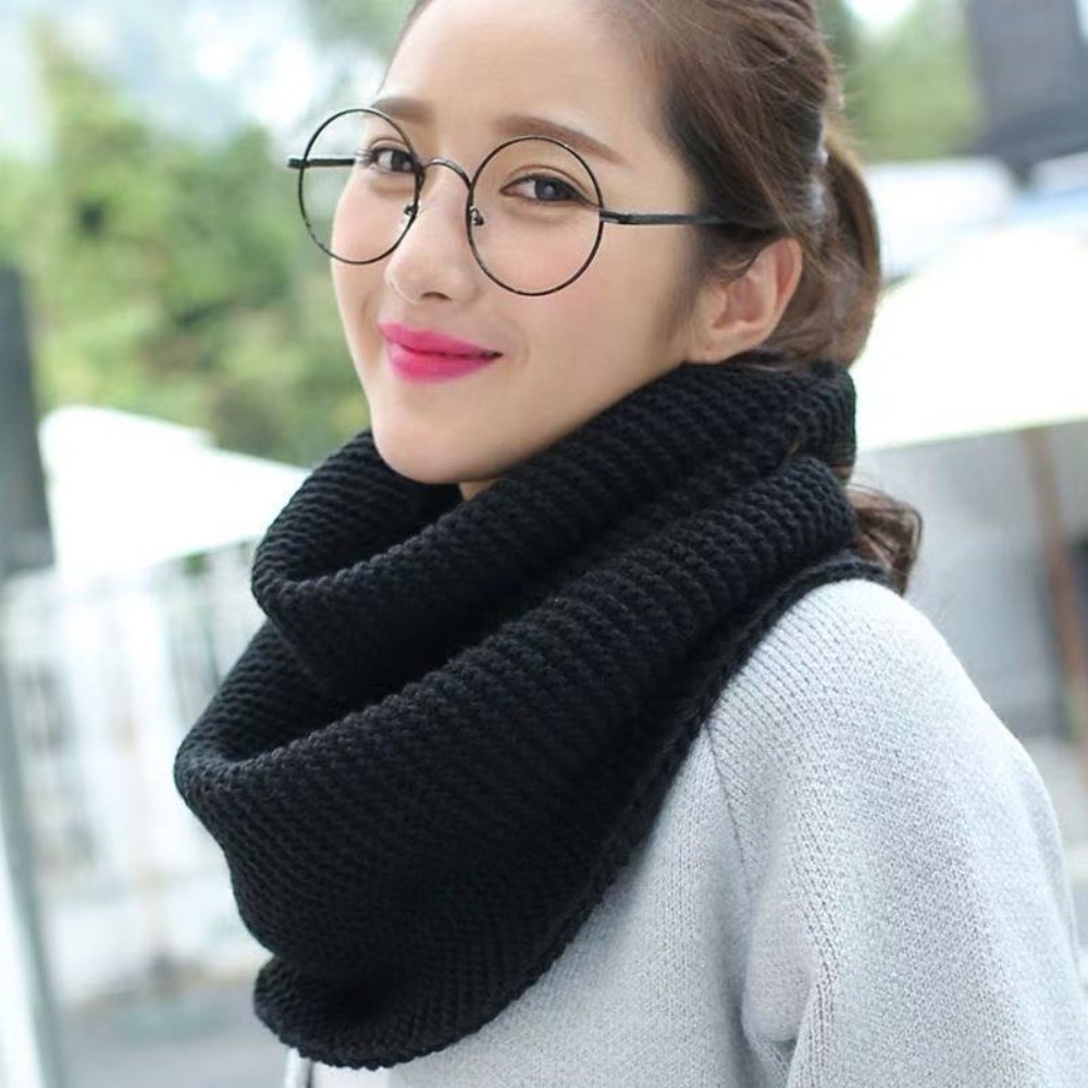 Sıcak Düz Renk Sonsuz Döngü Eş - Infinity Scarf Knit incelemesi ve fiyatı