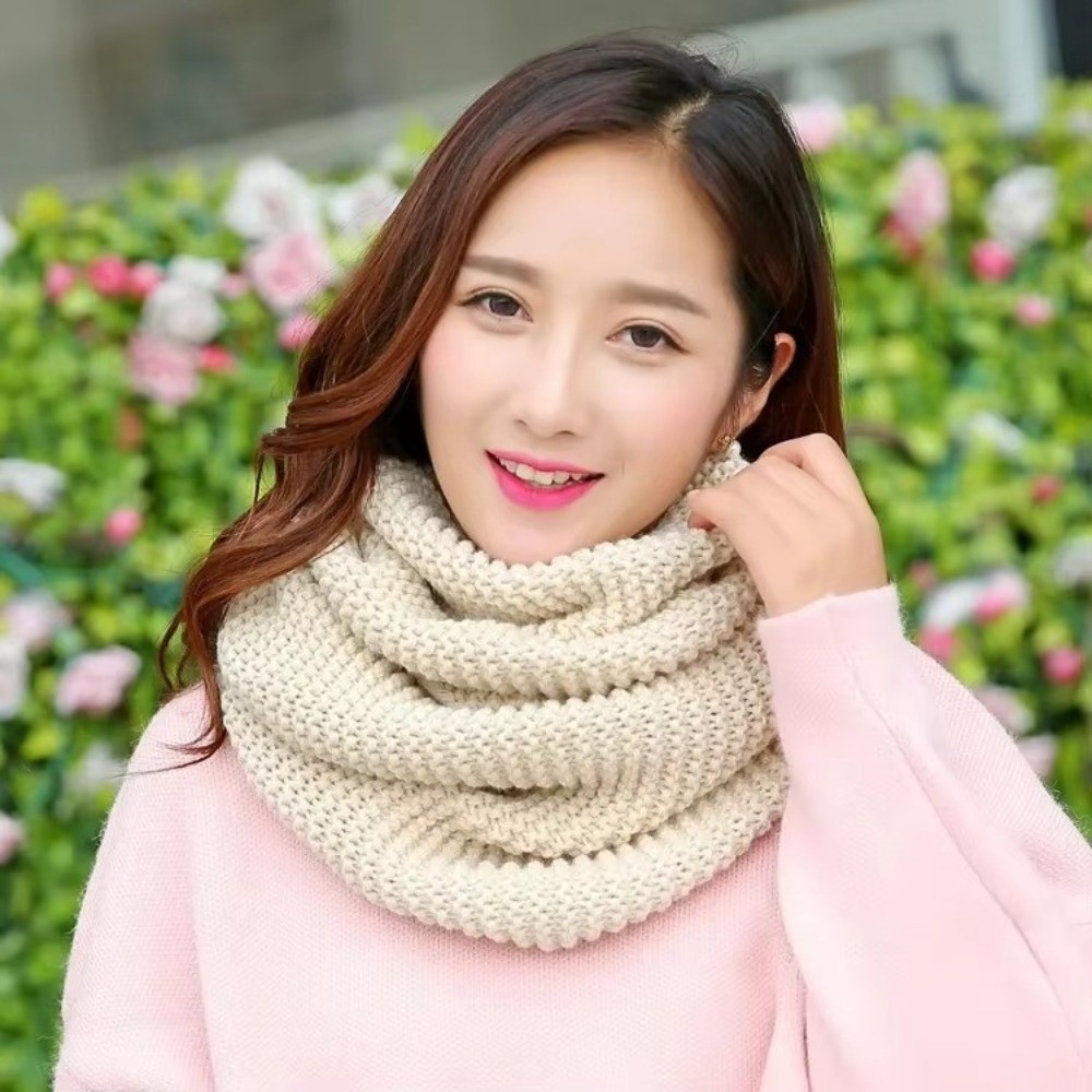 Sıcak Düz Renk Sonsuz Döngü Eş - Infinity Scarf Knit incelemesi ve fiyatı