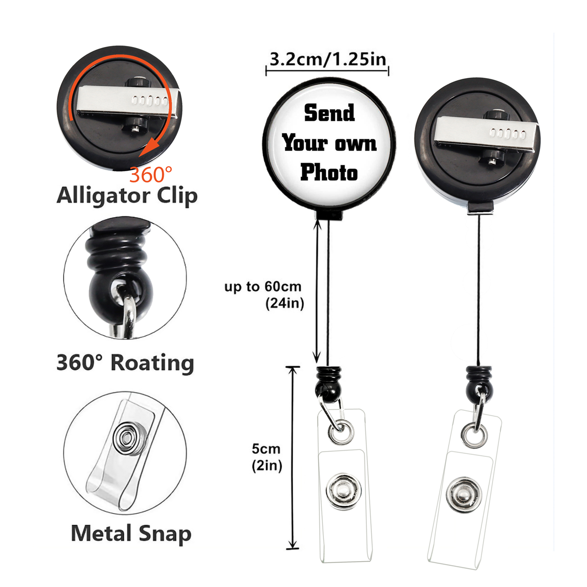 Kişiselleştirilmiş Işıklı 30mm - Lanyard Badge Holder incelemesi ve fiyatı