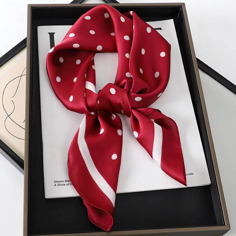 Lüks Bayan Saç Noktası Desenli - Scarf Silk Square incelemesi ve fiyatı